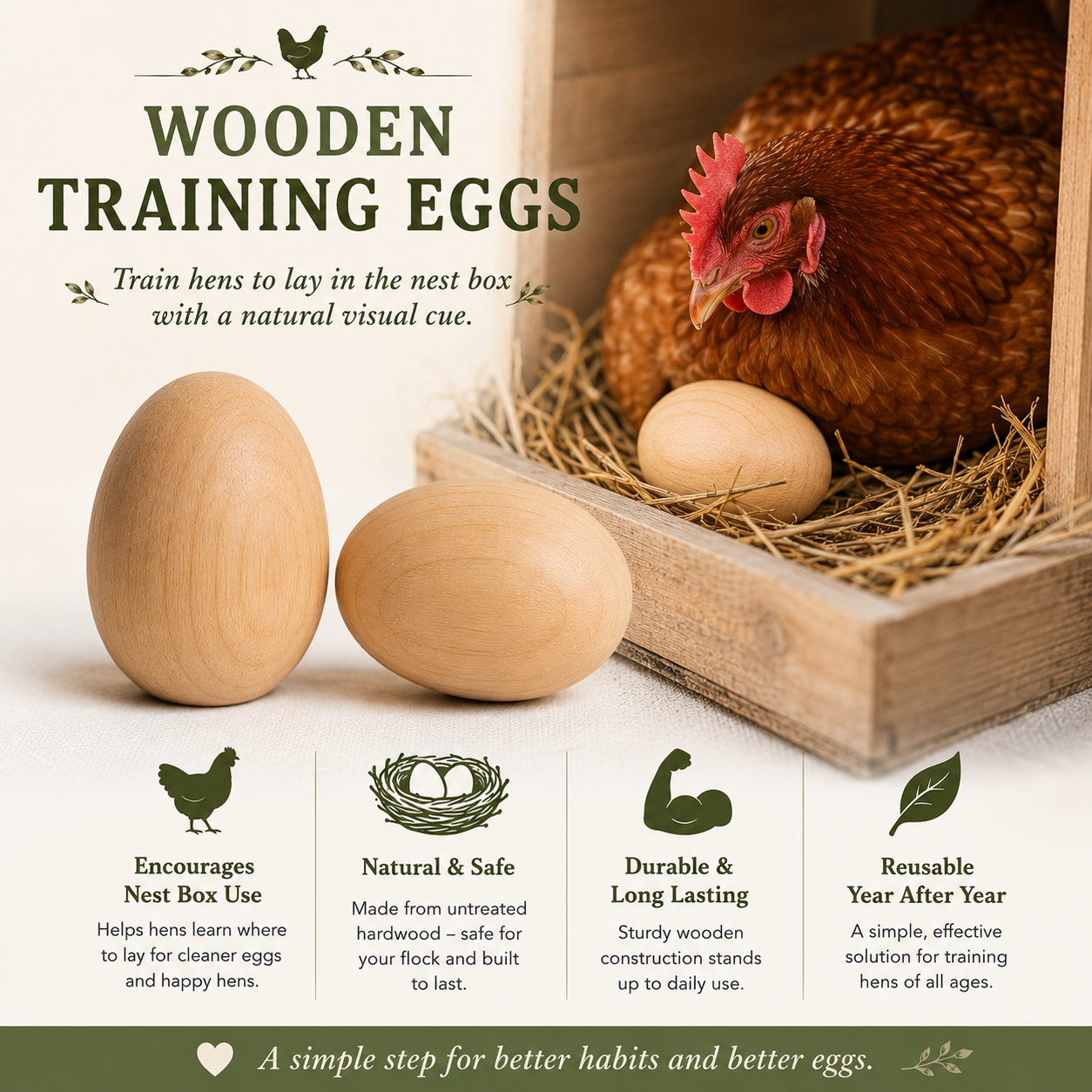 Wooden Training Eggs