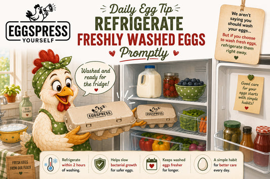 Refrigerate Freshly Washed Eggs Promptly
