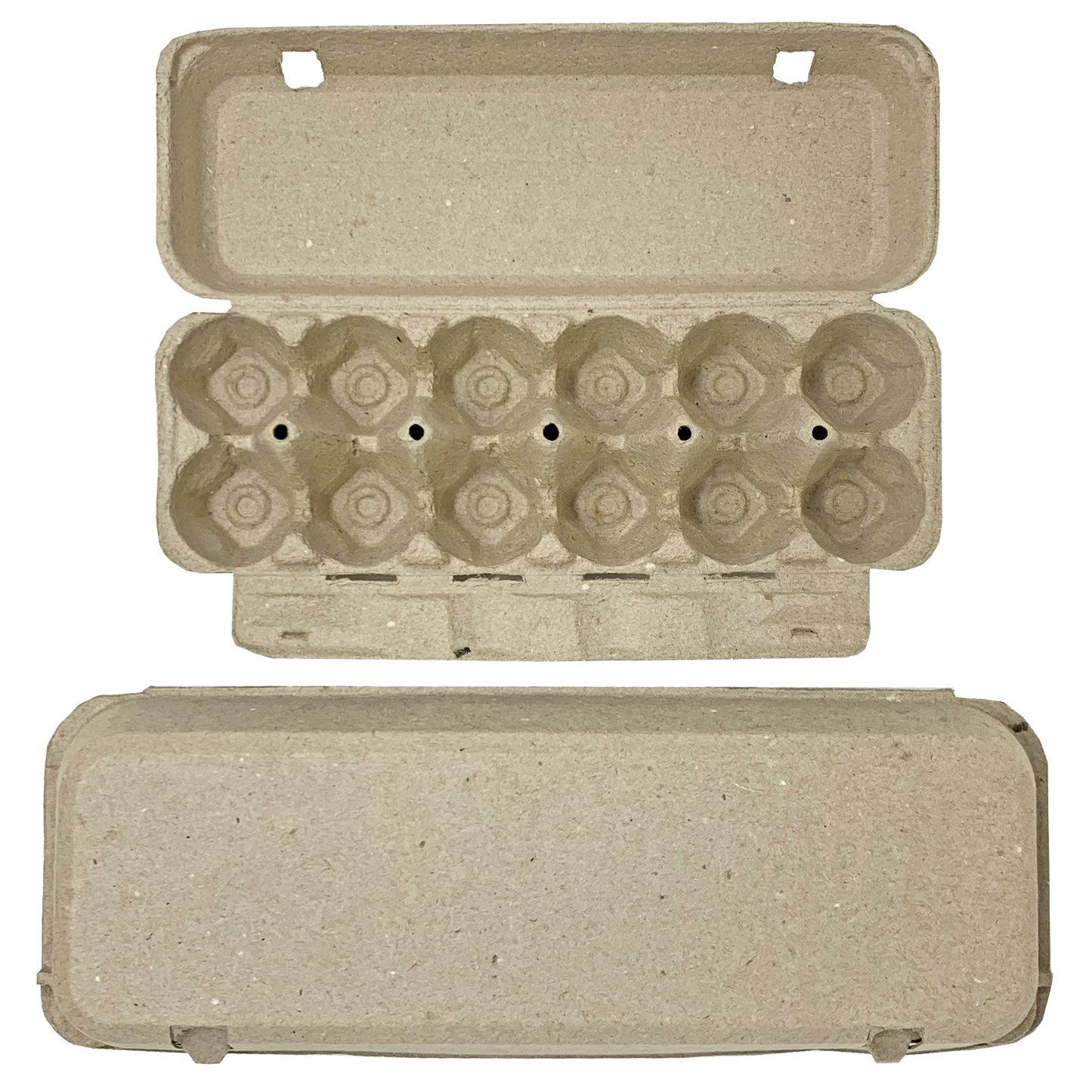 12-Egg Flat Top Egg Cartons - Natural Kraft