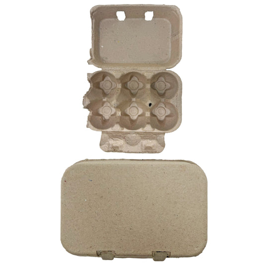 6-Egg Paper Cartons – Natural Kraft