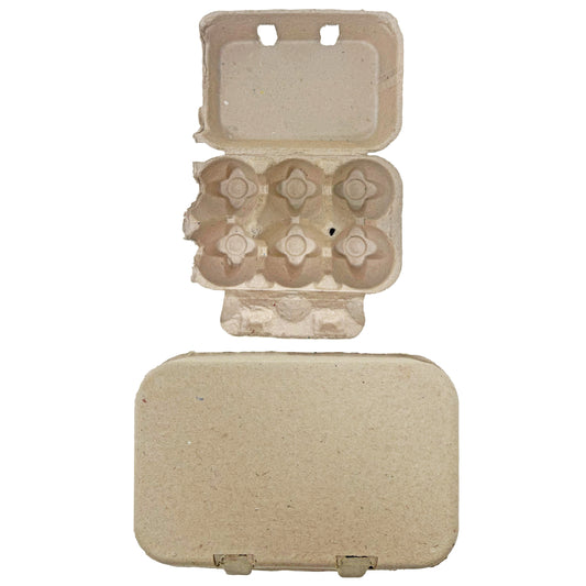 6-Egg Paper Cartons – Natural Kraft