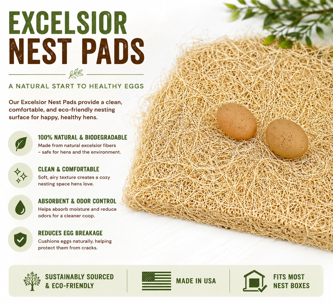 Aspen Nesting Pads with Peppermint – 6 Pack
