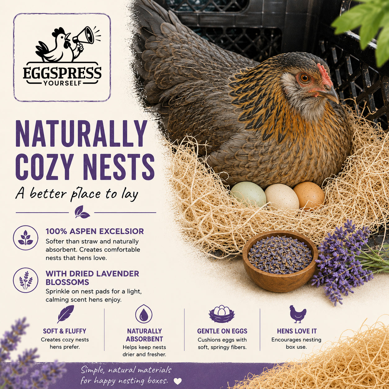 Aspen Nesting Pads with Lavender