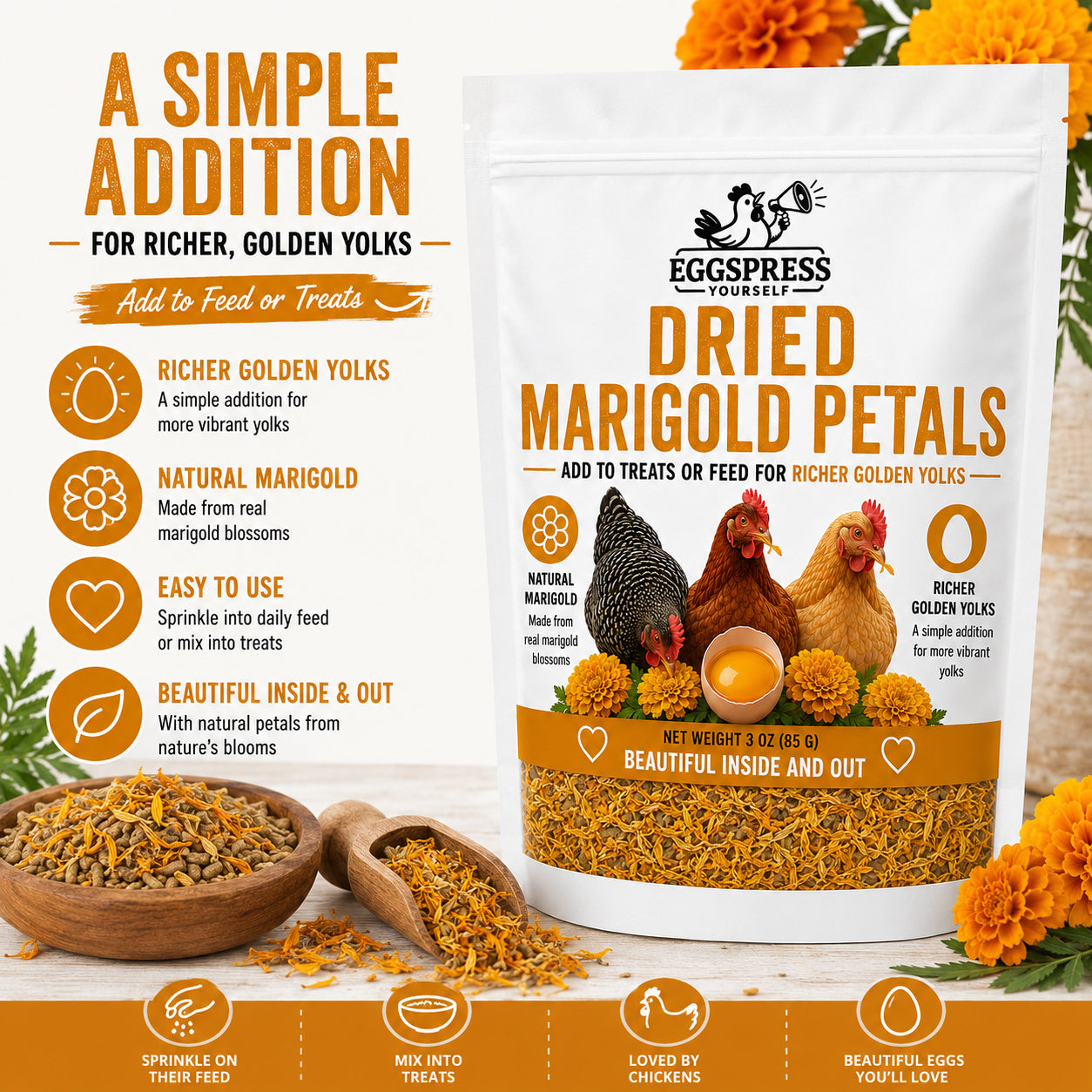 Dried Marigold Petals