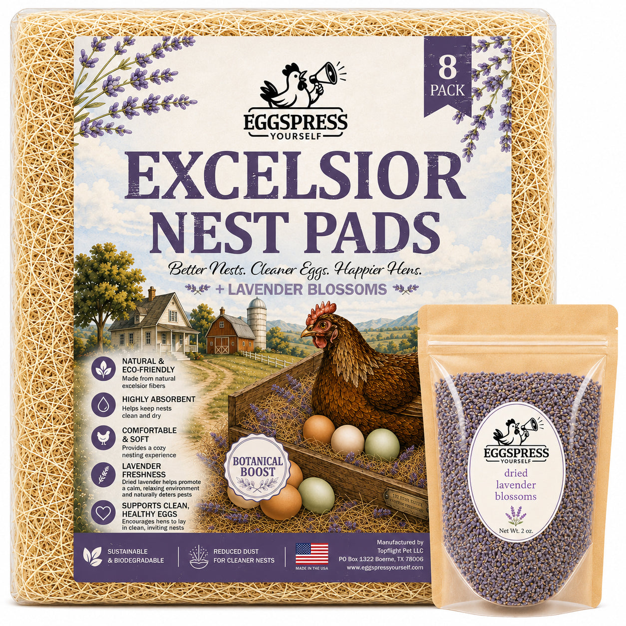 Aspen Nesting Pads with Lavender