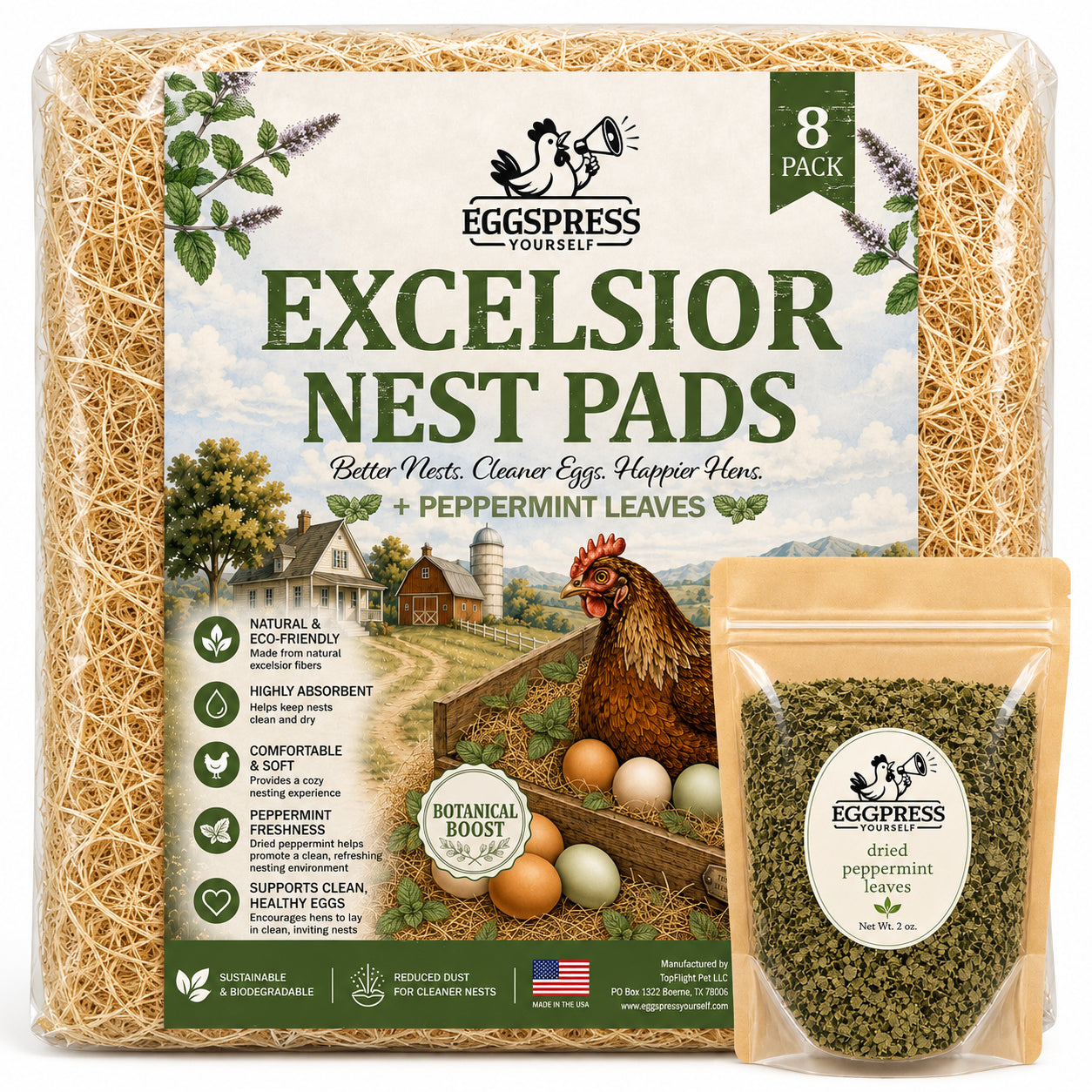 Aspen Nesting Pads with Peppermint