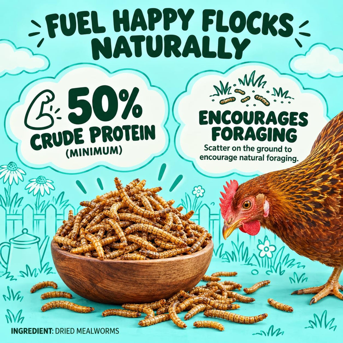 Dried Mealworms - 30oz
