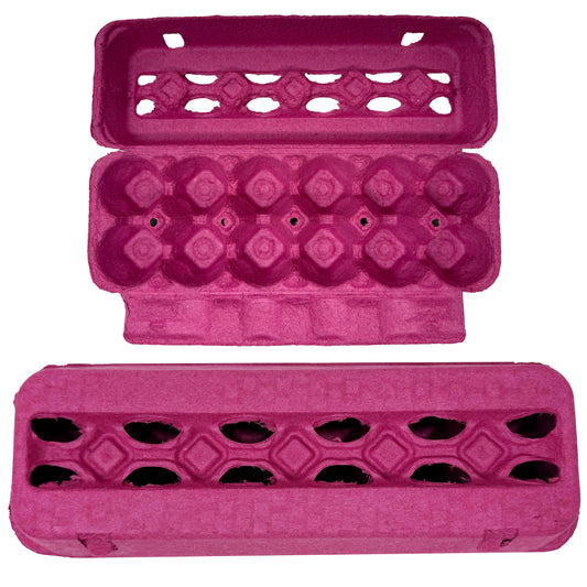 Vent-Top Paper Egg Cartons – Pink