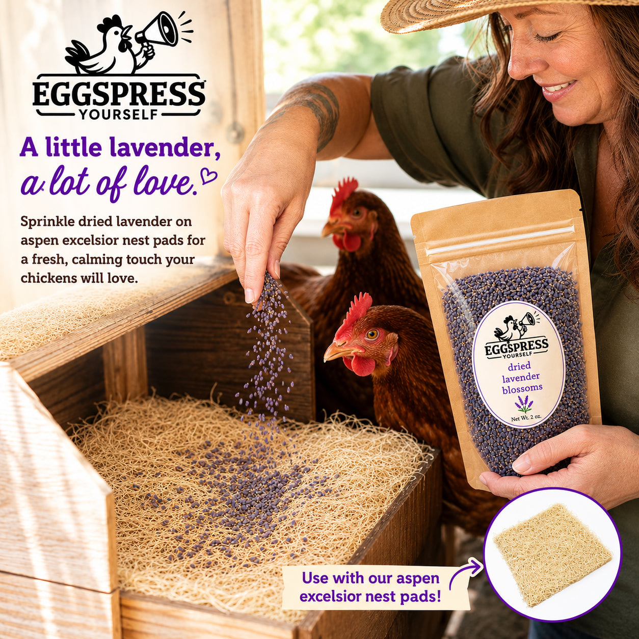 Aspen Nesting Pads with Lavender