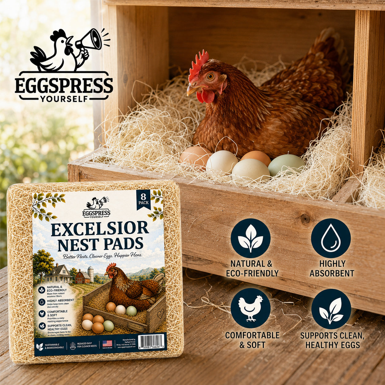 Aspen Nesting Pads – 8 Pack