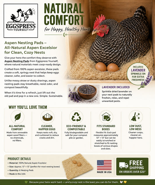 Aspen Nesting Pads with Lavender – 6 Pack